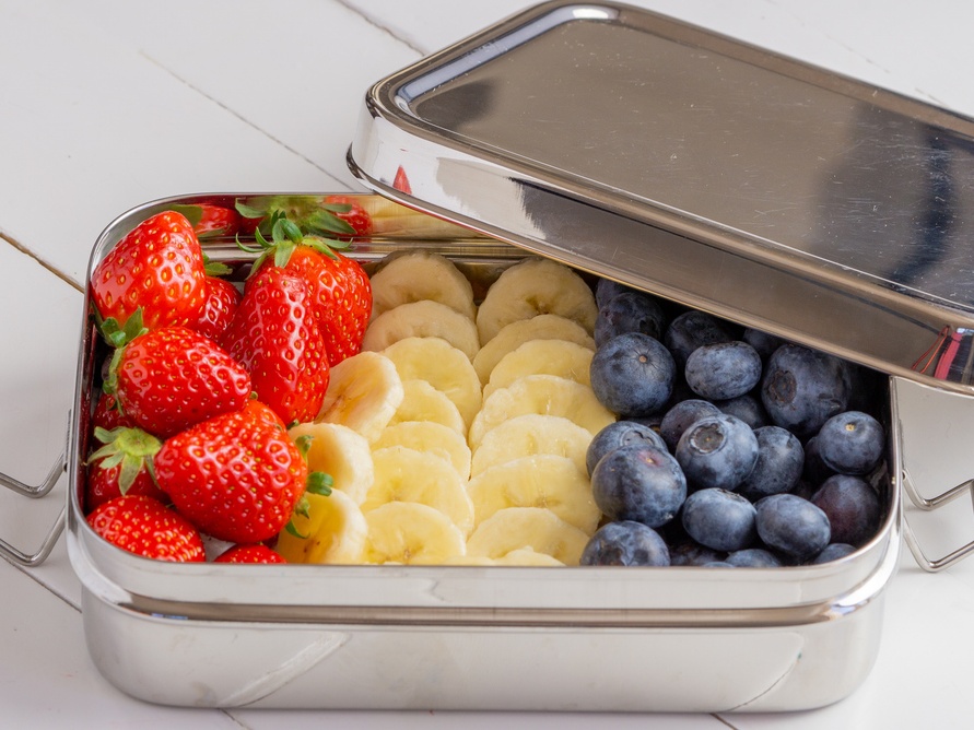 Choose glass, stainless steel or ceramic for food storage.